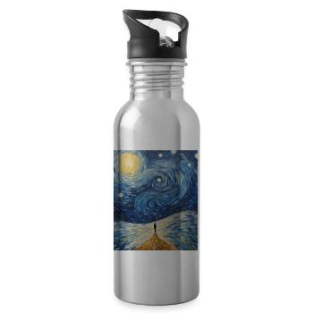 Sternenhemd für psychische Gesundheit Mind's Horizon - Trinkflasche mit integriertem Trinkhalm - Lightsilver - Rechts