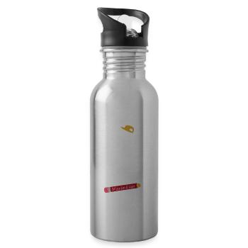 Ich bin ein Schulkind Maximilian - Trinkflasche mit integriertem Trinkhalm - Lightsilver - Rechts