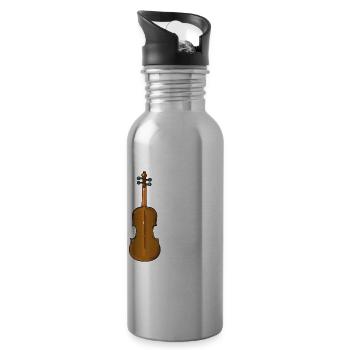 Violon Violon Violoniste Joueur de violon - Gourde avec paille intégrée - argent clair - Droite
