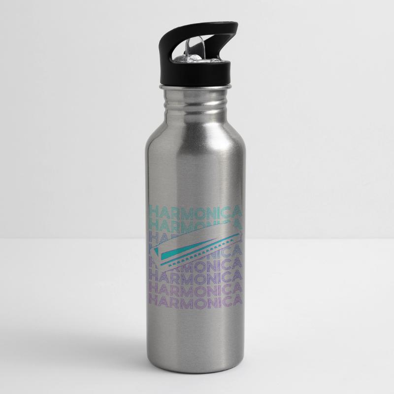 Harmonica Player Harmonica Player Retro Water bottle with straw