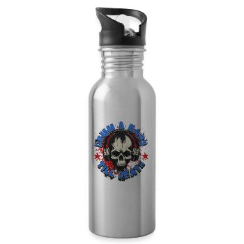 Drum and bass Shirt - DNB till death - Water bottle with straw - silver - Right