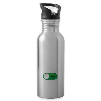 Future midwifery mode for obstetricians - Water bottle with straw - silver - Right