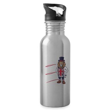 STOLZER BRITISCHER STAATSBÜRGER - Trinkflasche mit integriertem Trinkhalm - Lightsilver - Rechts