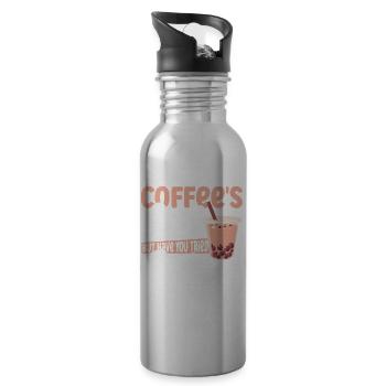 Thé noir Matcha Boba Boba Tea Marchandise - Gourde avec paille intégrée - argent clair - Droite