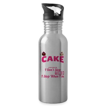 Cupcakes Bakery Owner Pastry Chef - Water bottle with straw - silver - Right
