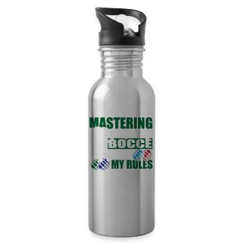 Boccie Fitness Activities Bocce Equipment - Water bottle with straw - silver - Right