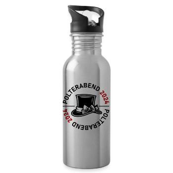 Polterabend 2024 - Trinkflasche mit integriertem Trinkhalm - Lightsilver - Rechts
