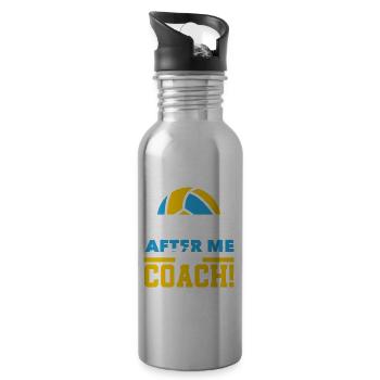 Lustiges Volleyball Geschenk - Trinkflasche mit integriertem Trinkhalm - Lightsilver - Rechts