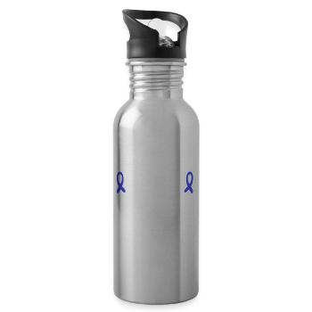 Insulin and coffee - Water bottle with straw - silver - Right
