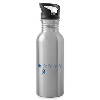 Lustiger Diabetes-typ-1-humor - Trinkflasche mit integriertem Trinkhalm - Lightsilver - Rechts