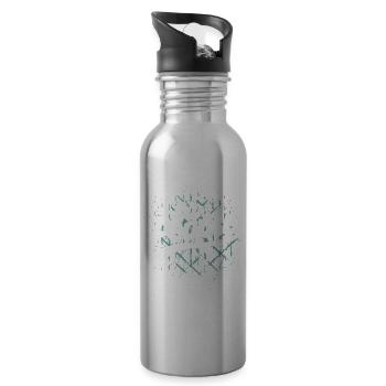 Express your individuality Ew. People - Water bottle with straw - silver - Right