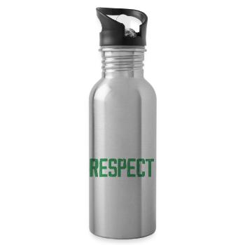 Respect The Network IT Engineer Administration - Trinkflasche mit integriertem Trinkhalm - Lightsilver - Rechts