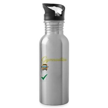 Ich Mache Überall Gymnastik Lustiger - Trinkflasche mit integriertem Trinkhalm - Lightsilver - Rechts