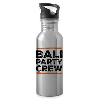 Équipe de fête de Bali - Gourde avec paille intégrée - argent clair - Droite