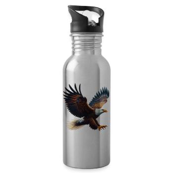 Aigle - Gourde avec paille intégrée - argent clair - Droite