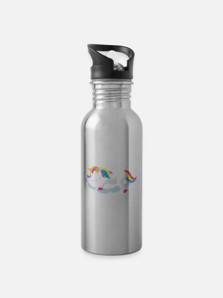 Chemise de nuit officielle Licorne - Gourde avec paille intégrée - argent clair