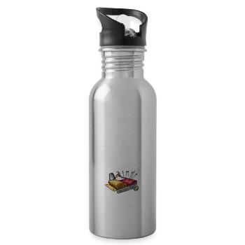 Quilting is like chocolate, you always want more - Water bottle with straw - silver - Right