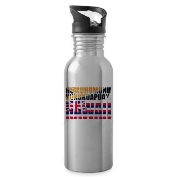 Humuhumunukunukuapua'a Hawaiianischer Riff-Drücker - Trinkflasche mit integriertem Trinkhalm - Lightsilver - Rechts