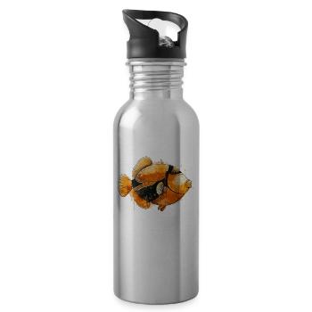 Humuhumunukunukuapua'a Hawaii-Riff-Drückerfisch - Trinkflasche mit integriertem Trinkhalm - Lightsilver - Rechts
