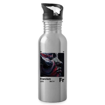 AI am Francium (wt) mode périodique nerd - Gourde avec paille intégrée - argent clair - Droite