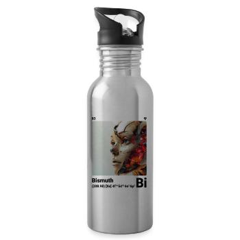 AI am Bismuth (wt) mode périodique nerdstyle nerd - Gourde avec paille intégrée - argent clair - Droite