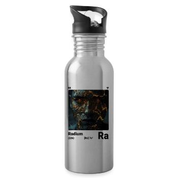 AI am Radium (wt) mode périodique style nerd - Gourde avec paille intégrée - argent clair - Droite