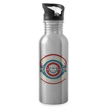 You Push I'll Catch 5 - Trinkflasche mit integriertem Trinkhalm - Lightsilver - Rechts