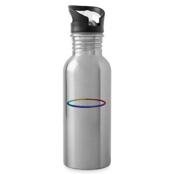 Happy Hooper Hooping Jugglers Gymnastic Baton - Trinkflasche mit integriertem Trinkhalm - Lightsilver - Rechts