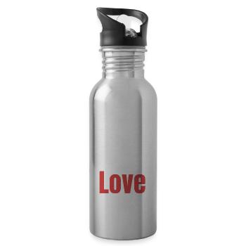Nicht Nur Ein Job, Es Ist Liebe. Zimmermann, - Trinkflasche mit integriertem Trinkhalm - Lightsilver - Rechts