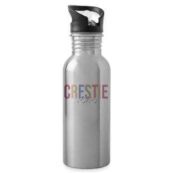 Haubengecko - Trinkflasche mit integriertem Trinkhalm - Lightsilver - Rechts