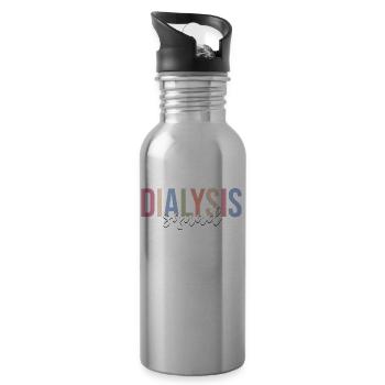 Dialyse-Techniker Dialyse-Techniker - Trinkflasche mit integriertem Trinkhalm - Lightsilver - Rechts