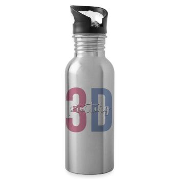 3D-Drucker-Maschine - Trinkflasche mit integriertem Trinkhalm - Lightsilver - Rechts