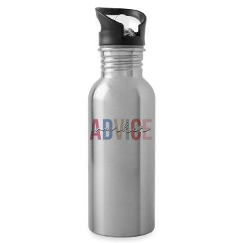 Beschäftigung - Trinkflasche mit integriertem Trinkhalm - Lightsilver - Rechts