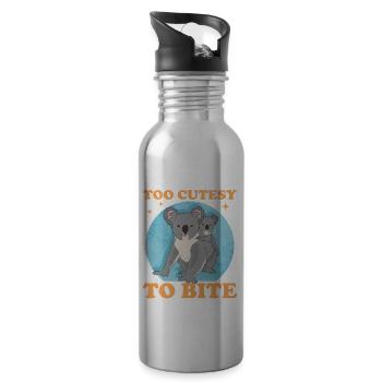 Koala Koala's Koala Bear Koala Bear Gift - Water bottle with straw - silver - Right