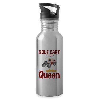 Voiturette de golf Queen 2 - Gourde avec paille intégrée - argent clair - Droite