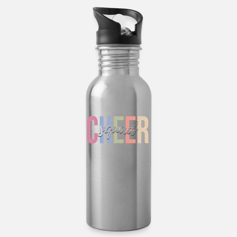 Cheerleading Cheerleader - Trinkflasche mit integriertem Trinkhalm - Lightsilver