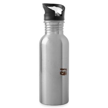 Day 12 Without Chocolate, Lost Hearing In My Eye24 - Water bottle with straw - silver - Right