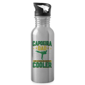 Capoeira Dad comme un papa normal mais plus cool - Gourde avec paille intégrée - argent clair - Droite