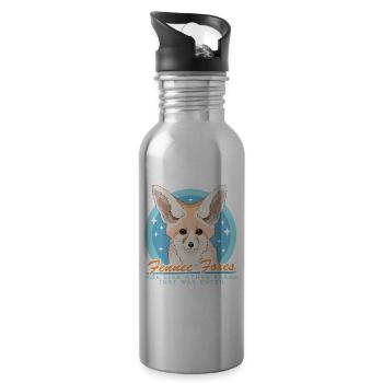 Fennec Renards Cadeaux Renards du Désert - Gourde avec paille intégrée - argent clair - Droite