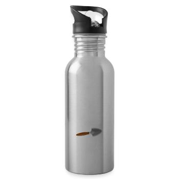 Archäologen Lernen Von Trowel & Error Scientist - Trinkflasche mit integriertem Trinkhalm - Lightsilver - Rechts