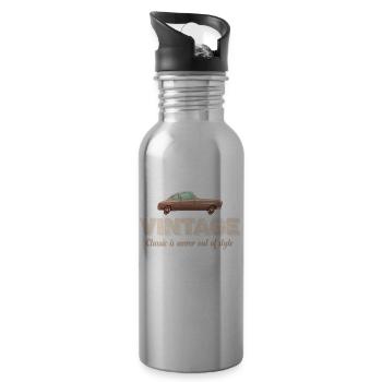 Vintage Classic Kommt Nie Aus Der Mode Collector - Trinkflasche mit integriertem Trinkhalm - Lightsilver - Rechts