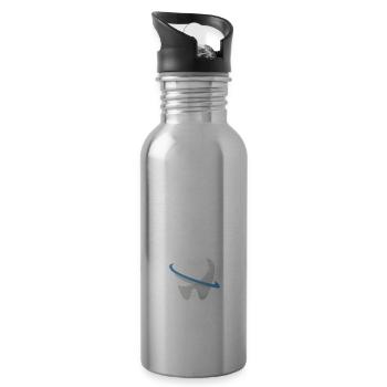 The best dental assistant in the molar system - Water bottle with straw - silver - Right