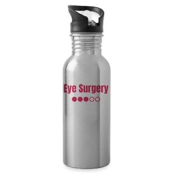 Augenchirurgie Genesung Laden Bitte Warten - Trinkflasche mit integriertem Trinkhalm - Lightsilver - Rechts