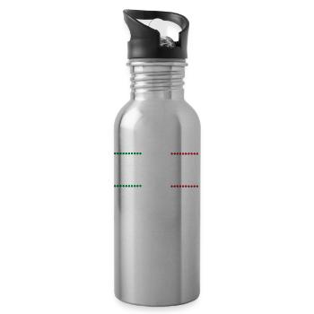 Italian Lives Matter - Water bottle with straw - silver - Right