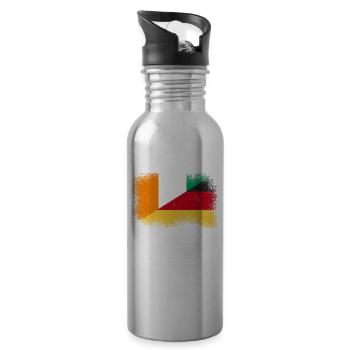 Côte d'Ivoire Germany - Water bottle with straw - silver - Right