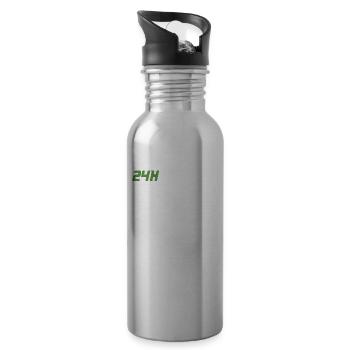 24H-Rennen Schwalbenschwanz Rennsport - Trinkflasche mit integriertem Trinkhalm - Lightsilver - Rechts