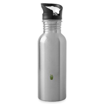 No Talkie Before Boba Bubble Japanese - Water bottle with straw - silver - Right