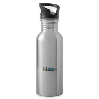 Feelin' Stabby Phlebotomist Clinical Hematom - Water bottle with straw - silver - Right