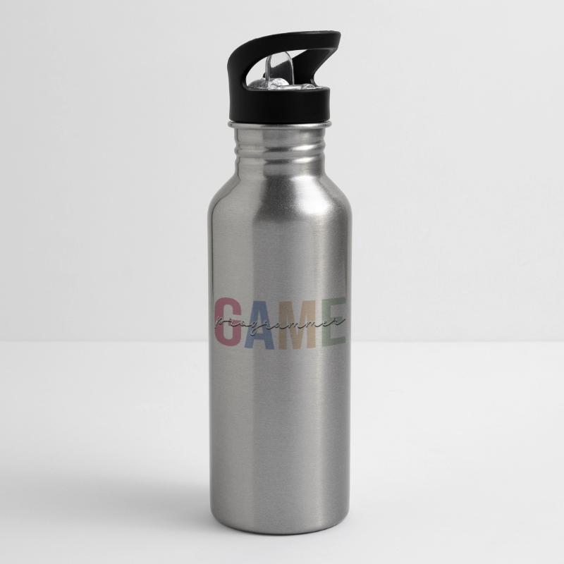 Game Programmers Game Developers Water bottle with straw