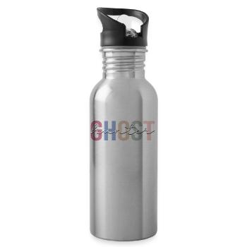 Ghost Hunter Paranormal Investigator Ghost Hunt - Water bottle with straw - silver - Right